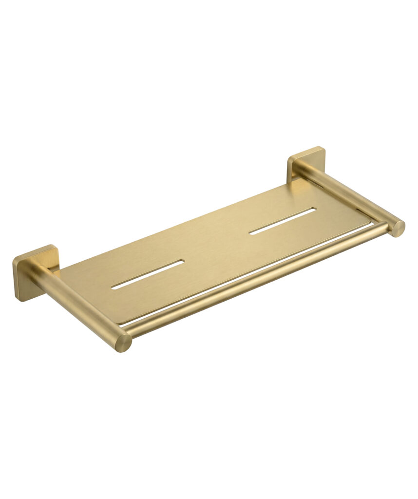 Anson Square Shower Shelf - Brushed Gold
