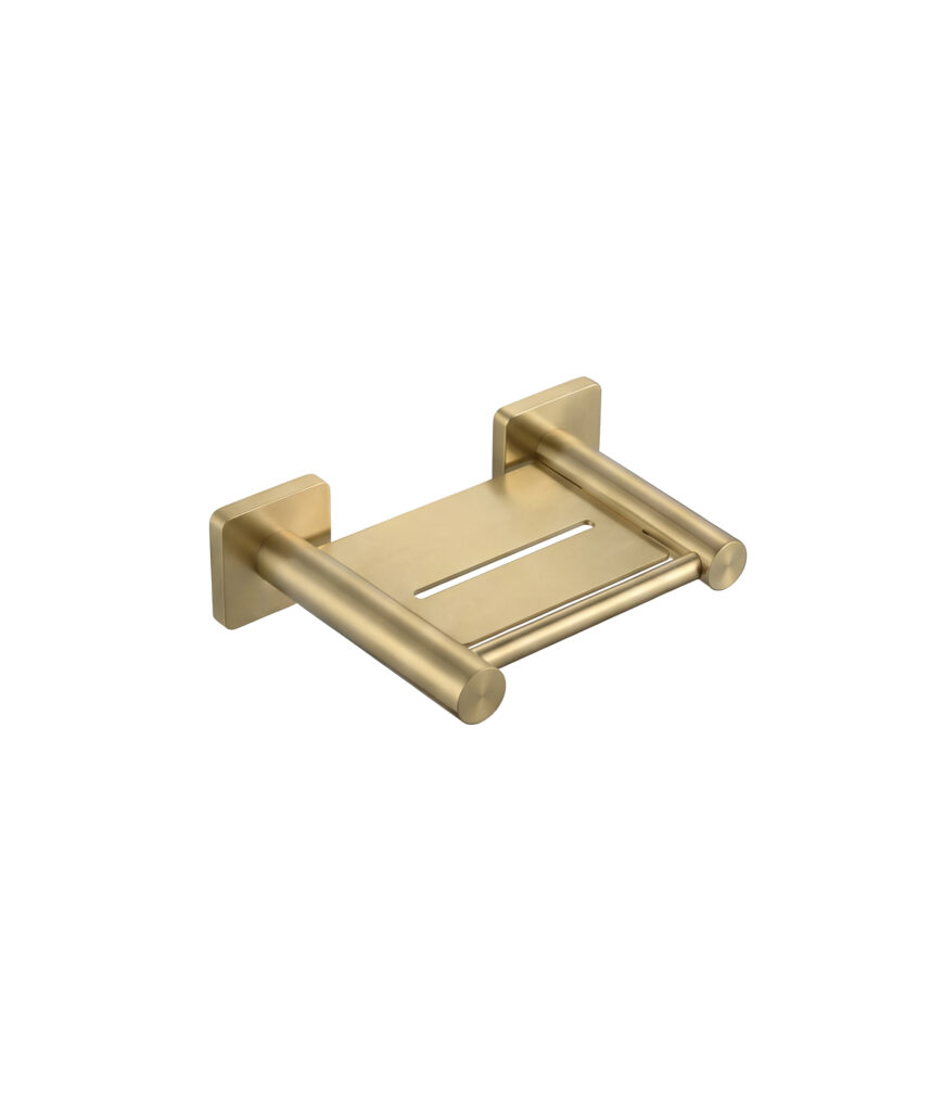 Anson Square Soap Shelf - Brushed Gold