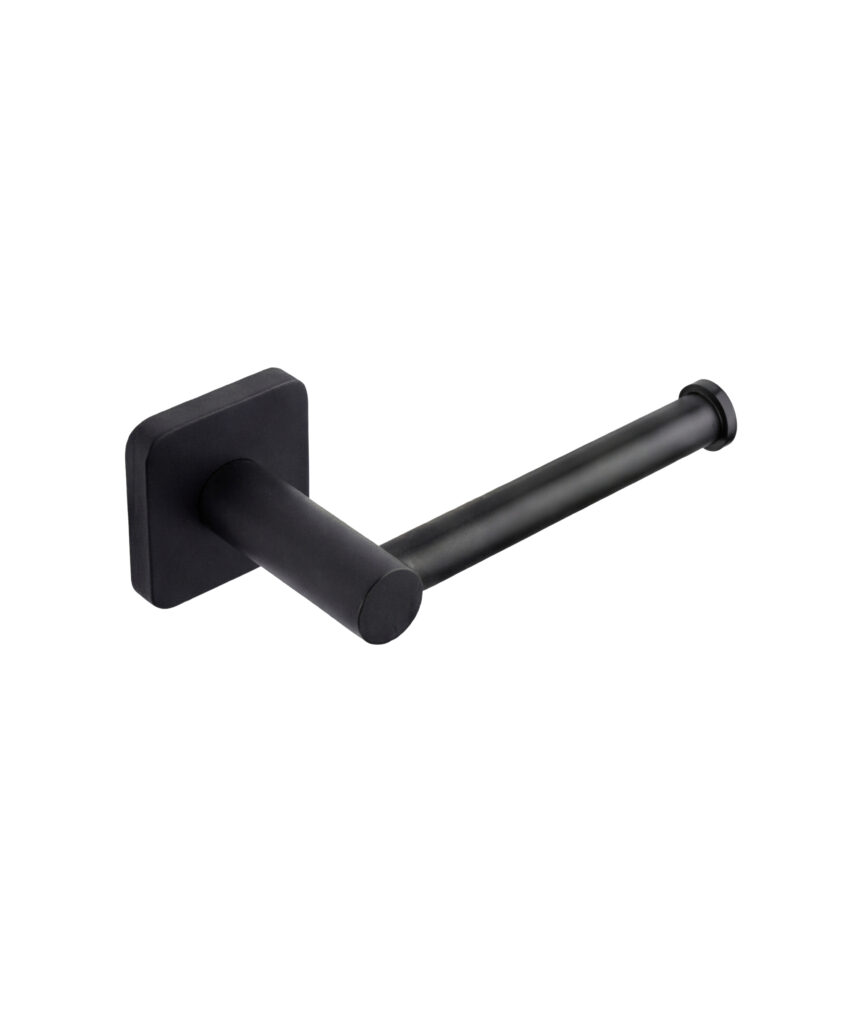 Anson Square Toilet Roll Holder - Black Matte