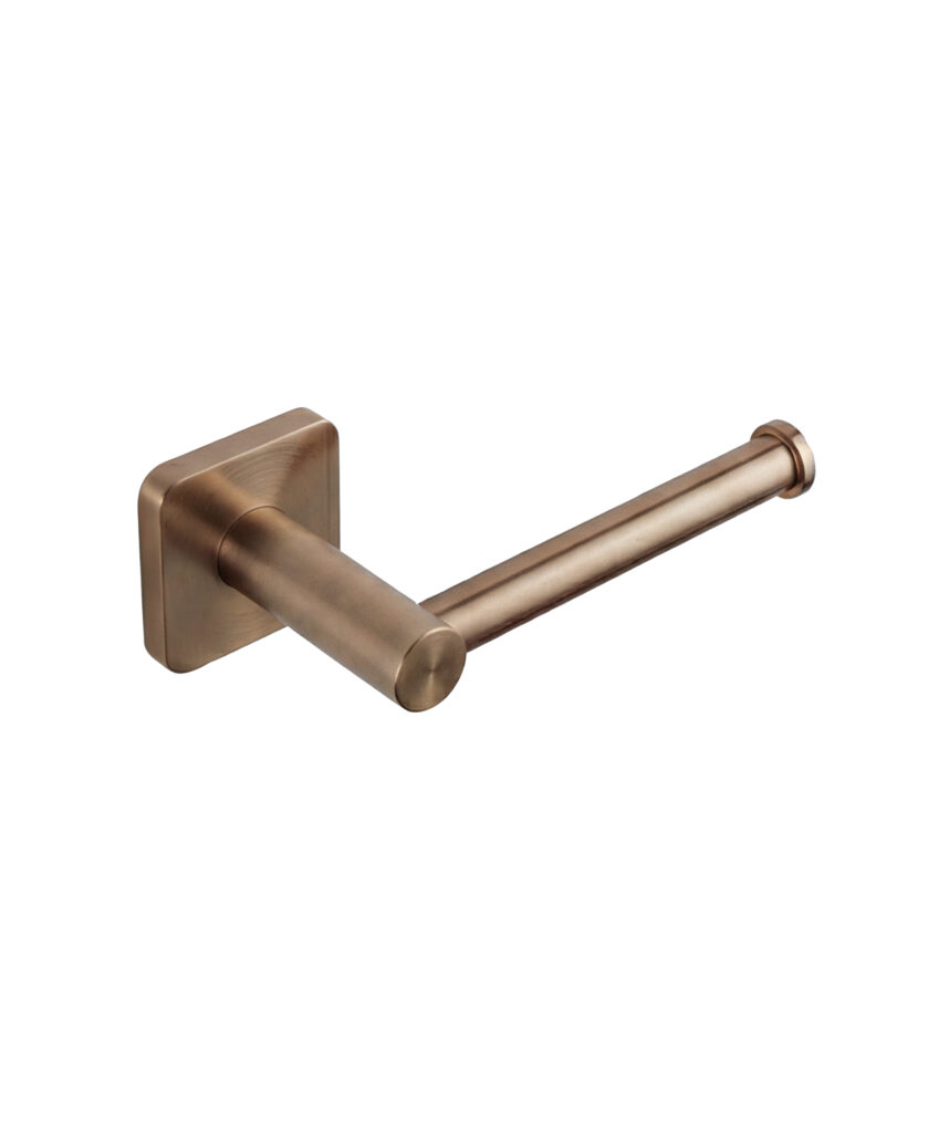 Anson Square Toilet Roll Holder - Brushed Bronze