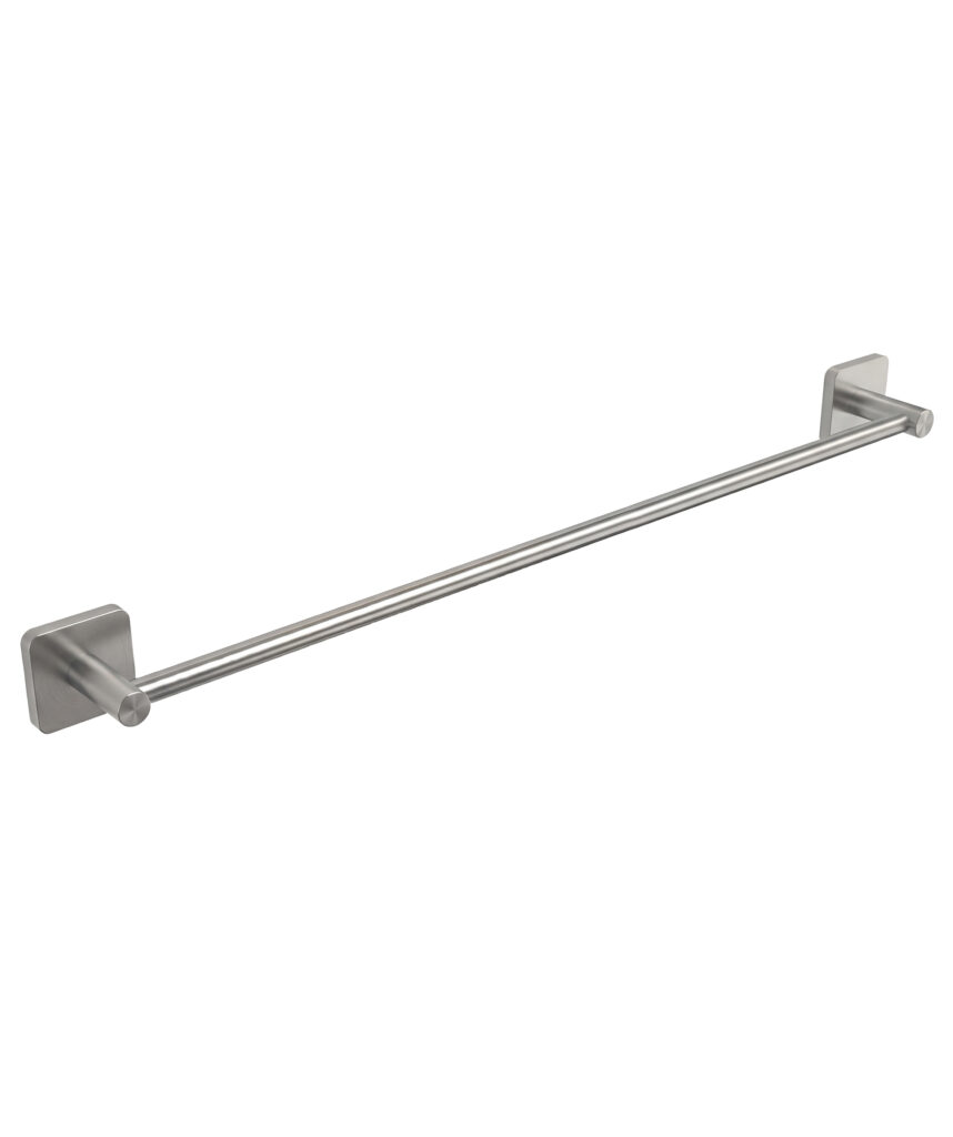 Anson Square Towel Rail Single 600mm - Brushed SS