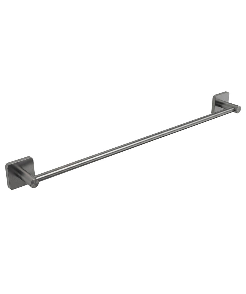 Anson Square Towel Rail Single 600mm - Gunmetal