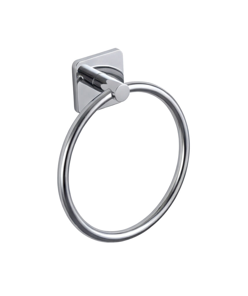 Anson Square Towel Ring - Chrome
