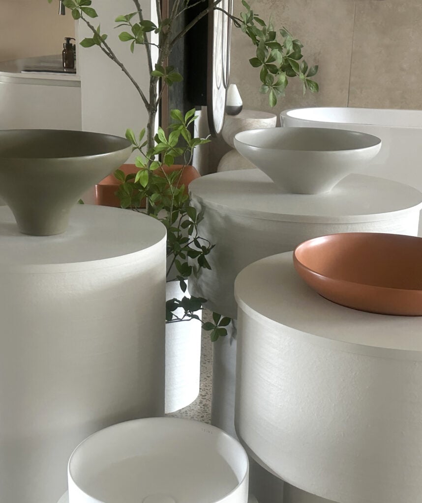 Agra 430 ceramic basin - Terracotta Silk Matte