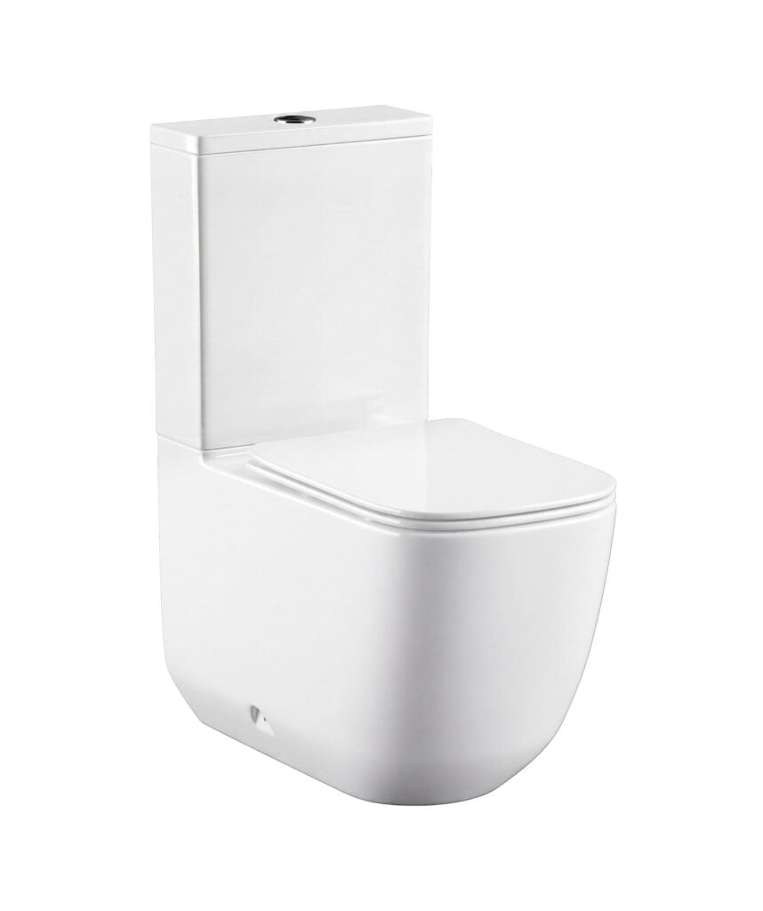 Loni Vortex Flush Wall Faced toilet suite - White Gloss