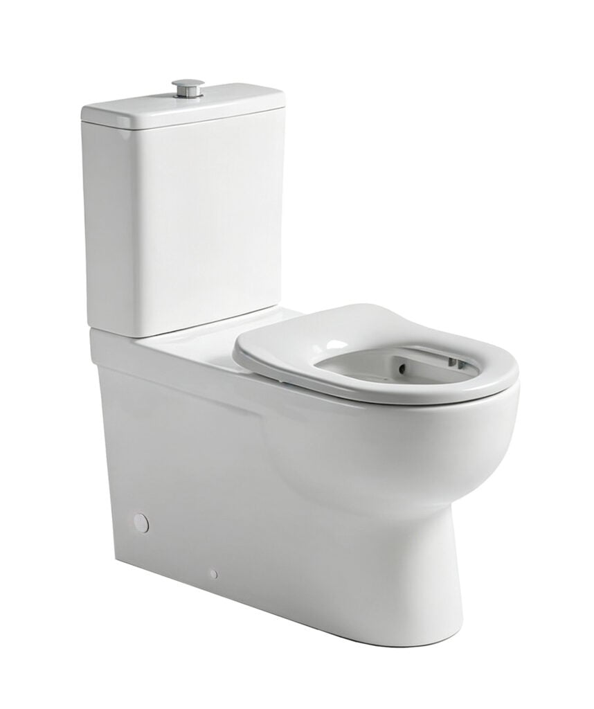 Syros Care Wall Faced toilet suite - 800mm - Accessible compliant - choice of grey, blue or white seat